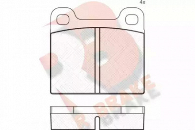 R BRAKE rb0162 -  Комплект тормозных колодок, дисковый тормоз